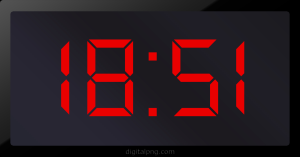 Digital LED Clock Time Digital LED Clock Time Digital LED Clock Time Digital LED Clock Time 18:51