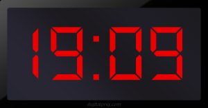 Digital LED Clock Time Digital LED Clock Time Digital LED Clock Time Digital LED Clock Time 19:09