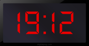Digital LED Clock Time Digital LED Clock Time Digital LED Clock Time Digital LED Clock Time 19:12