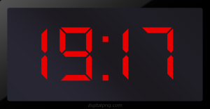 Digital LED Clock Time Digital LED Clock Time Digital LED Clock Time Digital LED Clock Time 19:17
