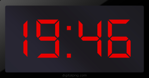 Digital LED Clock Time Digital LED Clock Time Digital LED Clock Time Digital LED Clock Time 19:46