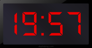 Digital LED Clock Time Digital LED Clock Time Digital LED Clock Time Digital LED Clock Time 19:57