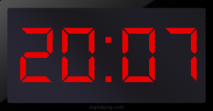 Digital LED Clock Time Digital LED Clock Time Digital LED Clock Time 20:07