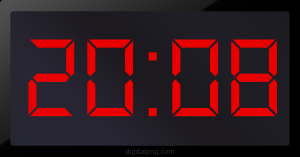 Digital LED Clock Time Digital LED Clock Time Digital LED Clock Time 20:08