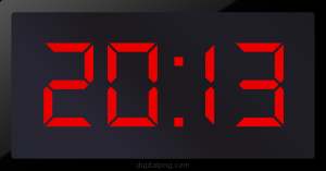 Digital LED Clock Time Digital LED Clock Time Digital LED Clock Time 20:13