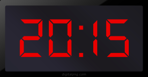 Digital LED Clock Time Digital LED Clock Time Digital LED Clock Time 20:15