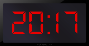 Digital LED Clock Time Digital LED Clock Time Digital LED Clock Time 20:17