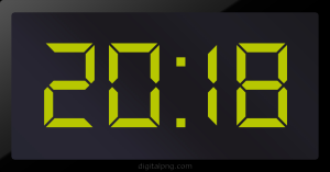 Digital LED Clock Time Digital LED Clock Time Digital LED Clock Time 20:18