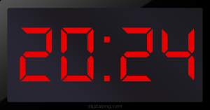Digital LED Clock Time Digital LED Clock Time Digital LED Clock Time 20:24