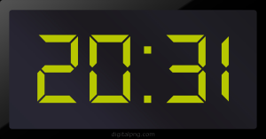 Digital LED Clock Time Digital LED Clock Time Digital LED Clock Time 20:31