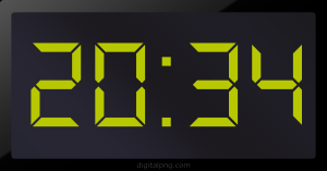Digital LED Clock Time Digital LED Clock Time Digital LED Clock Time 20:34