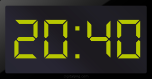 Digital LED Clock Time Digital LED Clock Time Digital LED Clock Time 20:40