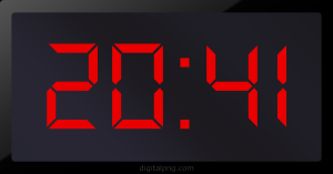 Digital LED Clock Time Digital LED Clock Time Digital LED Clock Time 20:41