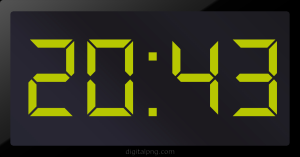 Digital LED Clock Time Digital LED Clock Time Digital LED Clock Time 20:43