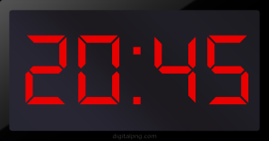 Digital LED Clock Time Digital LED Clock Time Digital LED Clock Time 20:45