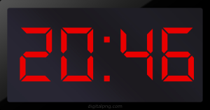 Digital LED Clock Time Digital LED Clock Time Digital LED Clock Time 20:46