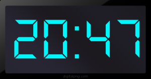 Digital LED Clock Time Digital LED Clock Time Digital LED Clock Time 20:47