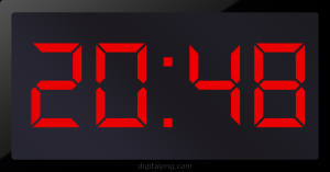 Digital LED Clock Time Digital LED Clock Time Digital LED Clock Time 20:48