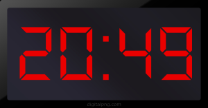 Digital LED Clock Time Digital LED Clock Time Digital LED Clock Time 20:49