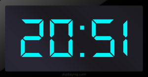 Digital LED Clock Time Digital LED Clock Time Digital LED Clock Time 20:51