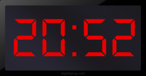 Digital LED Clock Time Digital LED Clock Time Digital LED Clock Time 20:52
