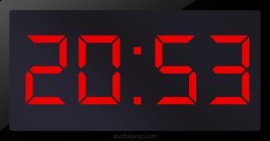 Digital LED Clock Time Digital LED Clock Time Digital LED Clock Time 20:53