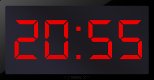 Digital LED Clock Time Digital LED Clock Time Digital LED Clock Time 20:55