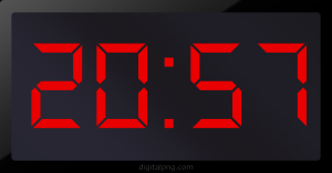 Digital LED Clock Time Digital LED Clock Time Digital LED Clock Time 20:57