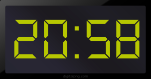 Digital LED Clock Time Digital LED Clock Time Digital LED Clock Time 20:58