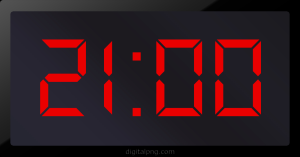 Digital LED Clock Time Digital LED Clock Time Digital LED Clock Time 21:00