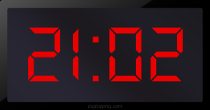 Digital LED Clock Time Digital LED Clock Time Digital LED Clock Time 21:02
