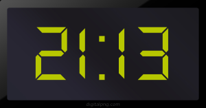 Digital LED Clock Time Digital LED Clock Time Digital LED Clock Time 21:13