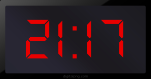 Digital LED Clock Time Digital LED Clock Time Digital LED Clock Time 21:17