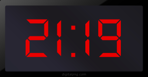 Digital LED Clock Time Digital LED Clock Time Digital LED Clock Time 21:19