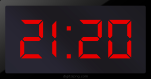 Digital LED Clock Time Digital LED Clock Time Digital LED Clock Time 21:20