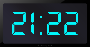 Digital LED Clock Time Digital LED Clock Time Digital LED Clock Time 21:22