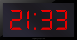 Digital LED Clock Time Digital LED Clock Time Digital LED Clock Time 21:33