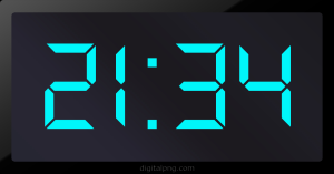 Digital LED Clock Time Digital LED Clock Time Digital LED Clock Time 21:34