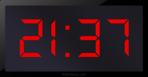 Digital LED Clock Time Digital LED Clock Time Digital LED Clock Time 21:37