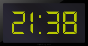 Digital LED Clock Time Digital LED Clock Time Digital LED Clock Time 21:38