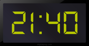 Digital LED Clock Time Digital LED Clock Time Digital LED Clock Time 21:40
