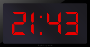 Digital LED Clock Time Digital LED Clock Time Digital LED Clock Time 21:43