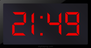 Digital LED Clock Time Digital LED Clock Time Digital LED Clock Time 21:49