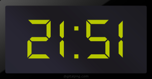 Digital LED Clock Time Digital LED Clock Time Digital LED Clock Time 21:51