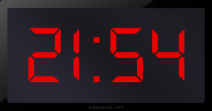 Digital LED Clock Time Digital LED Clock Time Digital LED Clock Time 21:54