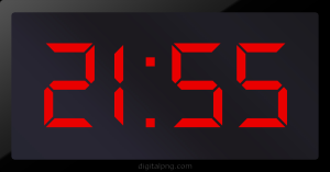 Digital LED Clock Time Digital LED Clock Time Digital LED Clock Time 21:55