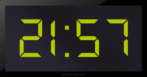 Digital LED Clock Time Digital LED Clock Time Digital LED Clock Time 21:57