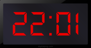 Digital LED Clock Time Digital LED Clock Time Digital LED Clock Time 22:01
