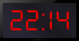 Digital LED Clock Time Digital LED Clock Time Digital LED Clock Time 22:14