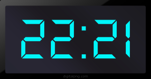Digital LED Clock Time Digital LED Clock Time Digital LED Clock Time 22:21